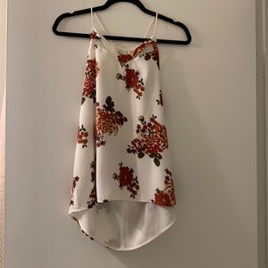 White floral blouse